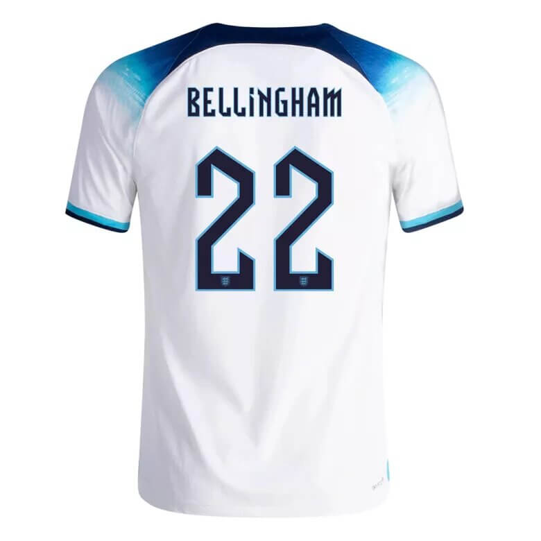 BELLINGHAM 22 England Home Jersey World Cup 2022