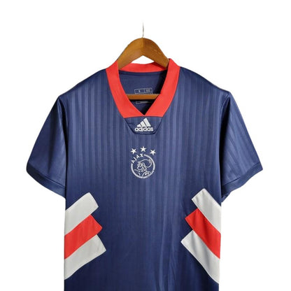 23/24 Ajax Icon Blue kit Embroidery Logo - Fan version