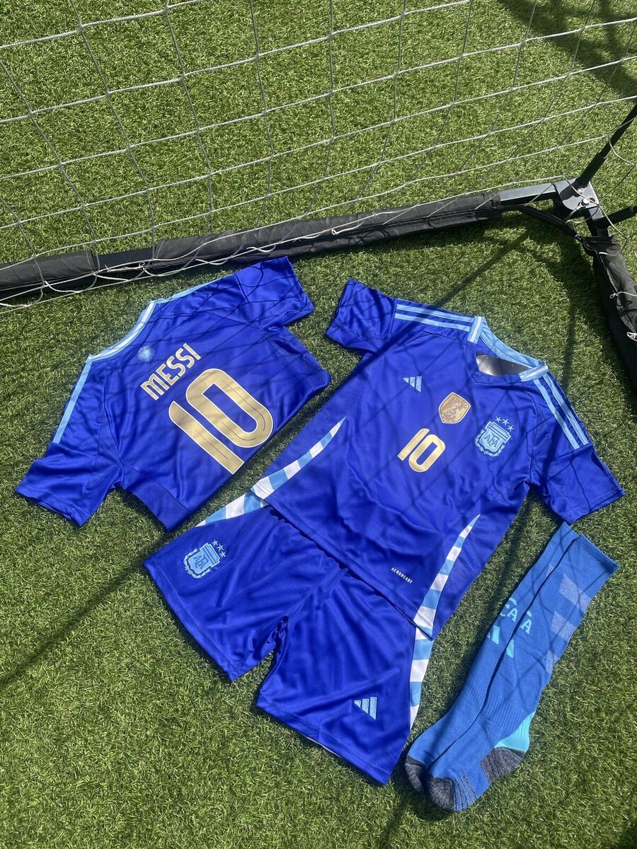 Argentina Away kit kids 2024/2025 with Messi 10