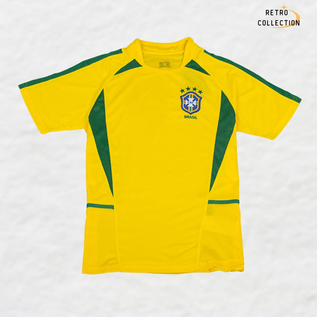 BRAZIL 2002 HOME RETRO SHIRT